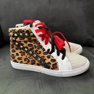 New leopard studded high tops